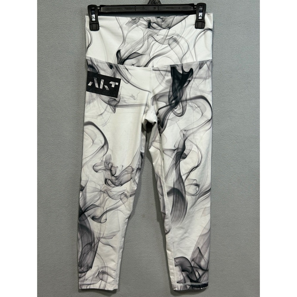 DYI Define Your Inspiration Leggings Womens Medium White Black Smoke Print AKT